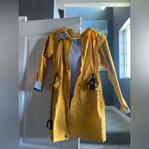 yellow rain coat